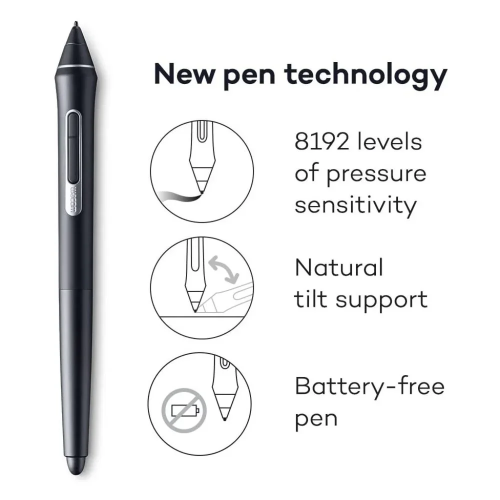 Wacom PTH660 Intuos Pro Digital Graphic Drawing Tablet for Mac/PC Medium Black